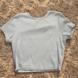 Light Blue Short Sleeve Top